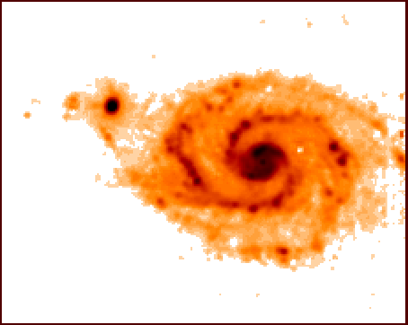 ISOCAM map of the Whirlpool Galaxy (M51) at 15 microns