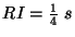 $RI=\frac{1}{4}~s$