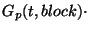 $\displaystyle G_{p}(t,block) \cdot$