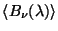 $\langle B_{\nu}(\lambda)\rangle$