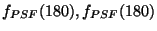 $f_{PSF}(180), f_{PSF}(180)$