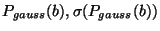 $P_{gauss}(b), \sigma(P_{gauss}(b))$