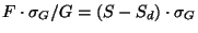 $ F \cdot \sigma_{G}/G = ( S - S_d ) \cdot \sigma_{G}$